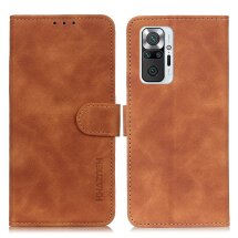Чохол-книжка KHAZNEH Retro Wallet для Xiaomi Redmi Note 10 Pro - Brown: фото 1 з 8