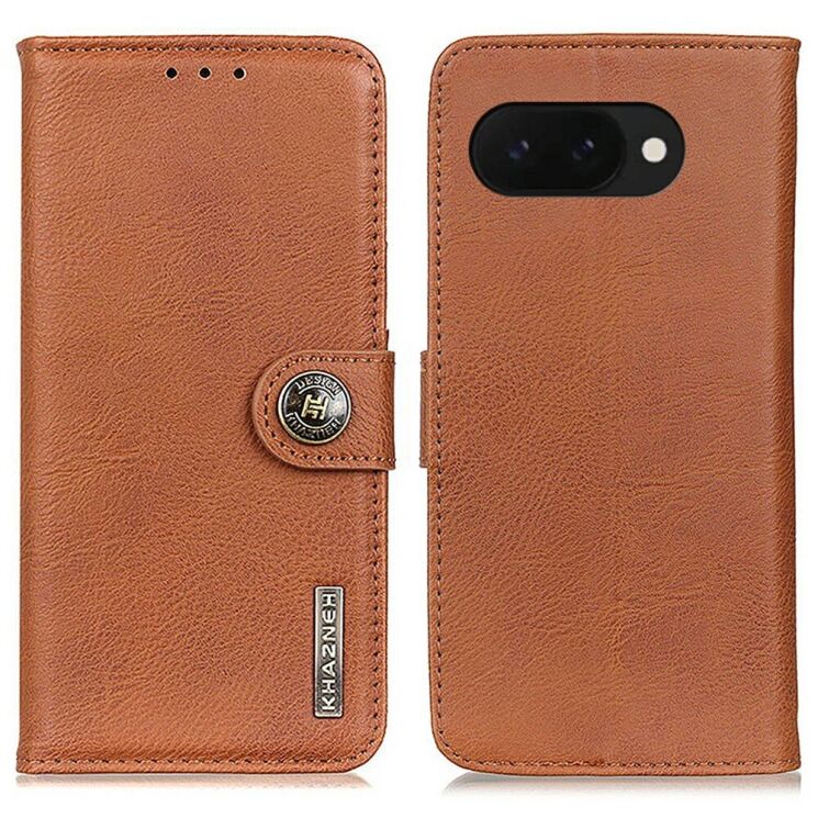 Чехол-книжка KHAZNEH Wallet Cover для Google Pixel 9a - Brown: фото 1 из 8