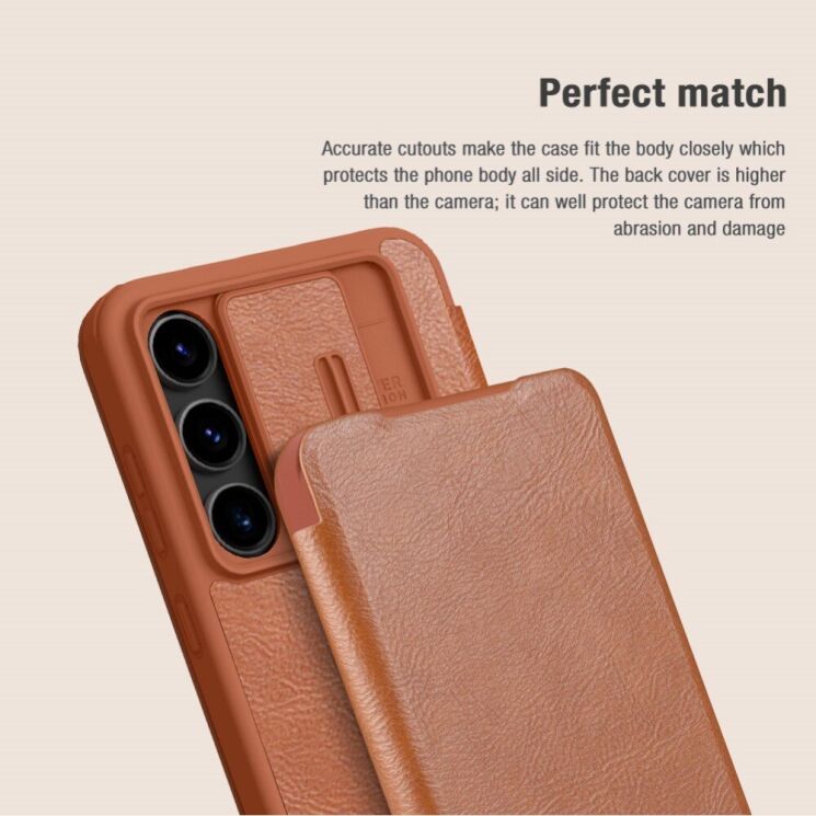 Чехол-книжка NILLKIN Qin Pro для Samsung Galaxy S24 FE (S721) - Red: фото 12 из 15