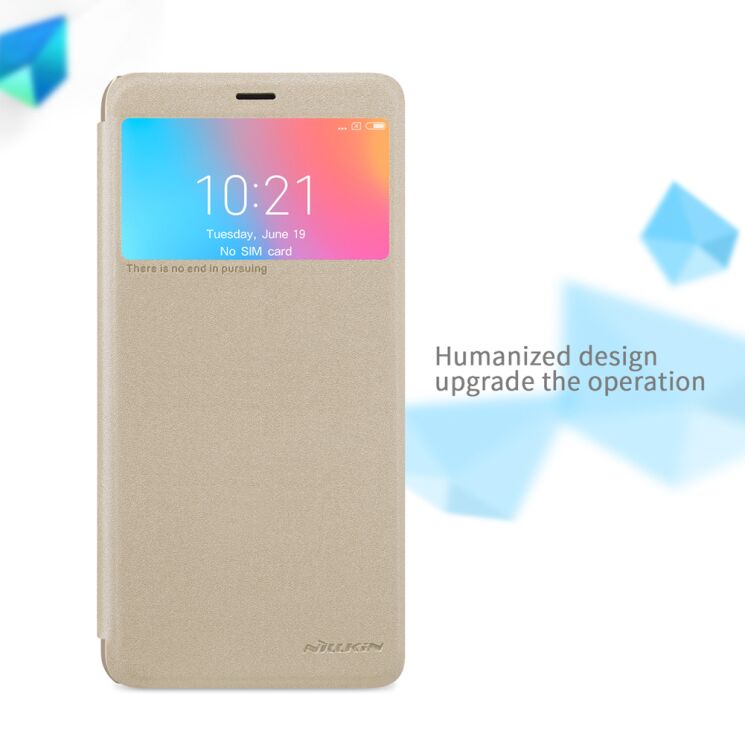 Чехол-книжка NILLKIN Sparkle Series для Xiaomi Redmi 6A - Grey: фото 12 из 16