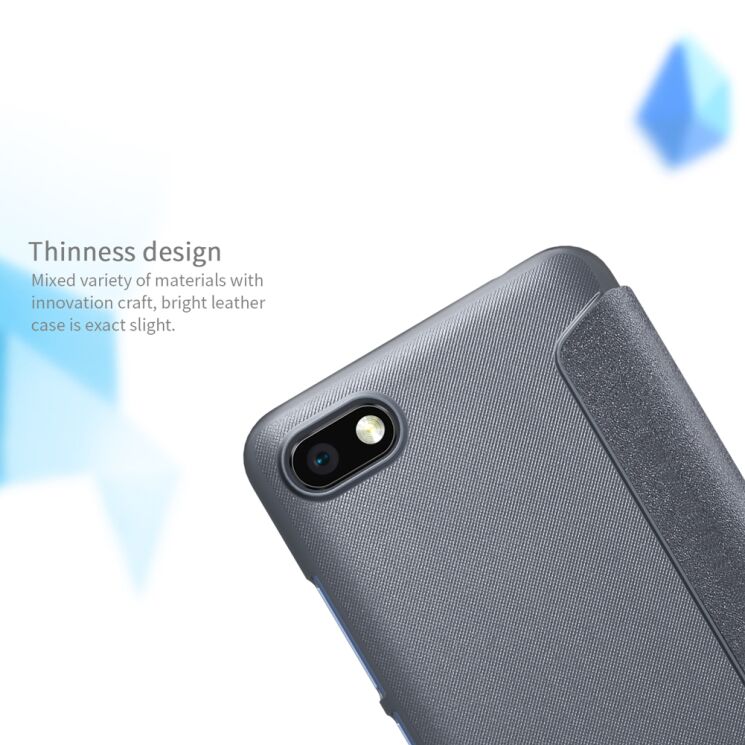 Чехол-книжка NILLKIN Sparkle Series для Xiaomi Redmi 6A - Grey: фото 13 из 16
