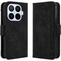 Чехол-книжка с карманами Deexe Wallet Stand для Xiaomi 17T Pro - Black: фото 1 из 15