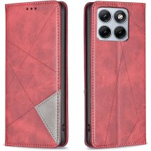 Чехол-книжка с карманами UniCase Geometric Pattern для Motorola Edge 70 Fusion - Red: фото 1 из 11