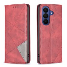 Чехол-книжка с карманами UniCase Geometric Pattern для Samsung Galaxy A27 (A276) - Red: фото 1 из 10
