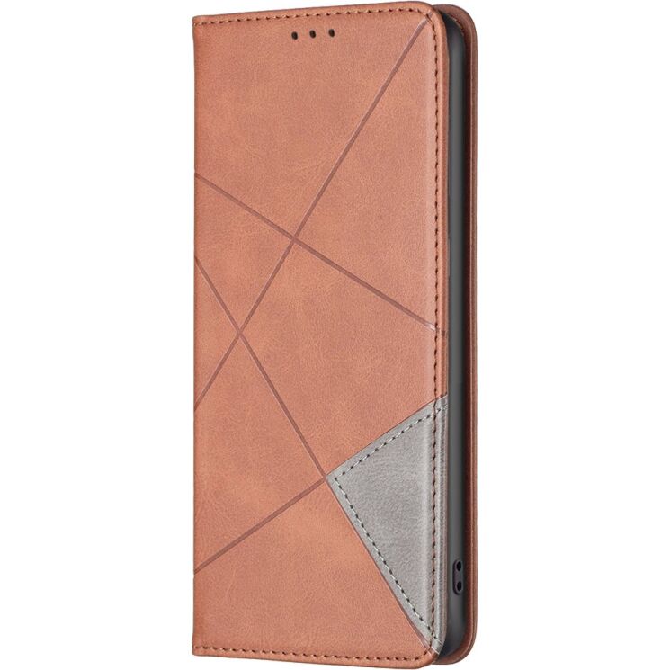 Чохол-книжка з кишеньками UniCase Geometric Pattern для TECNO Camon 50 - Brown: фото 2 з 10