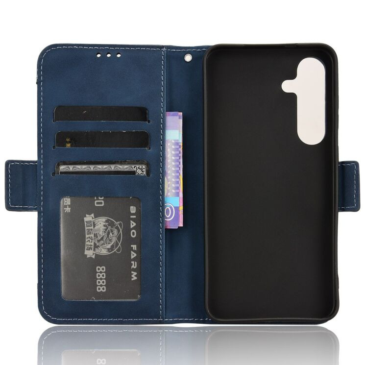 Чехол-книжка с кармашками Deexe Wallet Stand для Samsung Galaxy S26 FE - Blue (412778L) Чехол-книжка с кармашками Deexe Wallet Stand для Samsung Galaxy S26 FE - Blue: фото 4 из 15