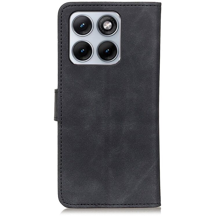 Чехол-книжка с застежкой KHAZNEH Retro Wallet для Motorola Edge 70 Fusion - Black: фото 4 из 7