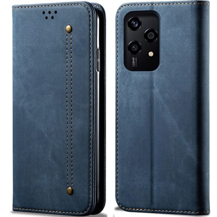 Чехол-книжка UniCase Jeans Wallet для Honor 200 Lite - Blue: фото 1 из 6