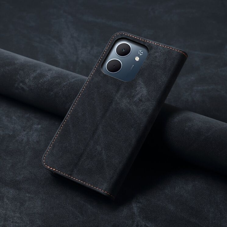 Чохол-книжка UniCase Jeans Wallet для OPPO A5x - Black: фото 7 з 7