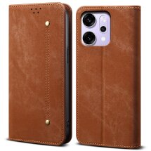 Чохол-книжка UniCase Jeans Wallet для OPPO Reno 14 5G - Coffee: фото 1 з 7