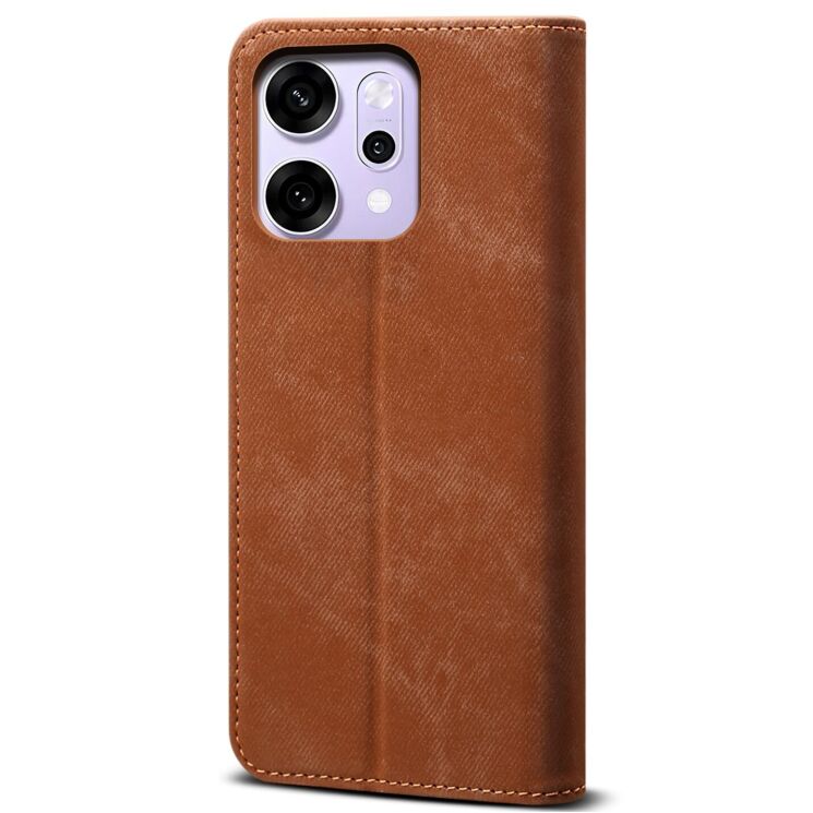Чохол-книжка UniCase Jeans Wallet для OPPO Reno 14 5G - Coffee: фото 6 з 7
