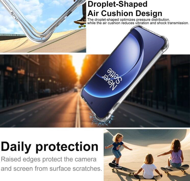 Чехол с усиленными углами IMAK Airbag MAX Case для OnePlus 15 - Transparent: фото 3 из 7