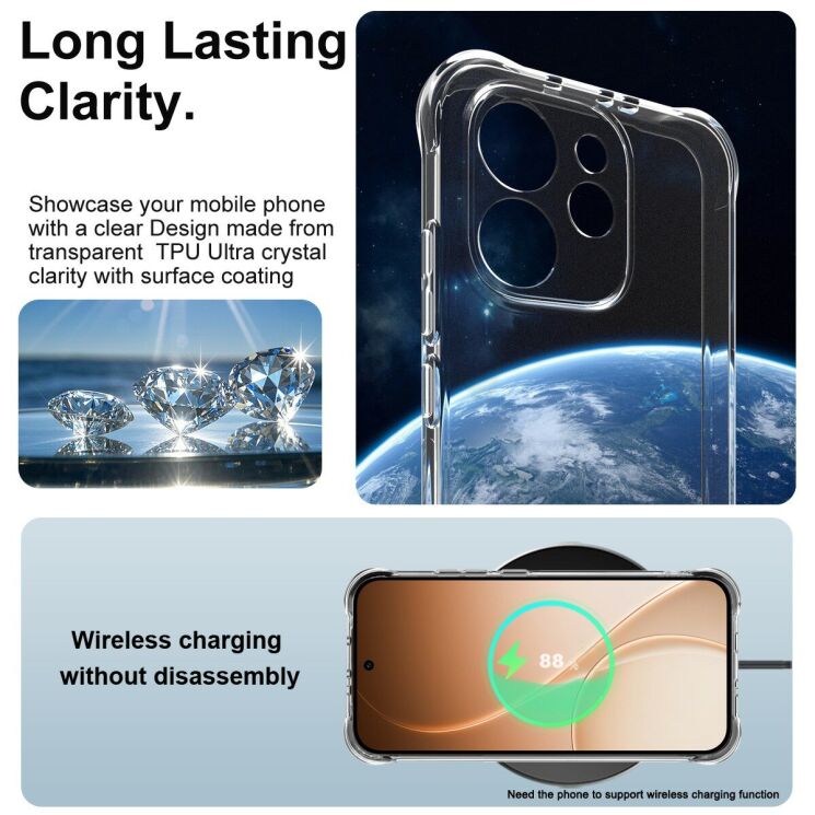 Чехол с усиленными углами IMAK Airbag MAX Case для OPPO Reno 15 Pro - Transparent: фото 6 из 8