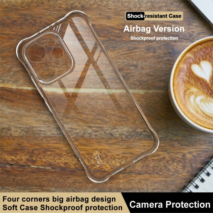 Чехол с усиленными углами IMAK Airbag MAX Case для OPPO Reno 15 Pro - Transparent: фото 3 из 8