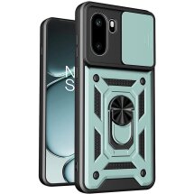 Чехол с защитой камеры Deexe Armor Shield для OnePlus 15R - Green: фото 1 из 8