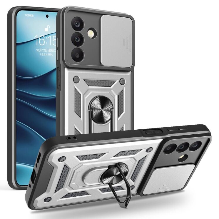 Чохол із захистом камери Deexe Armor Shield для Samsung Galaxy A18 / A17 (A175) / A26 (A266) - Silver (385065S) Чохол із захистом камери Deexe Armor Shield для Samsung Galaxy A18 / A17 (A175) / A26 (A266) - Silver: фото 1 з 10