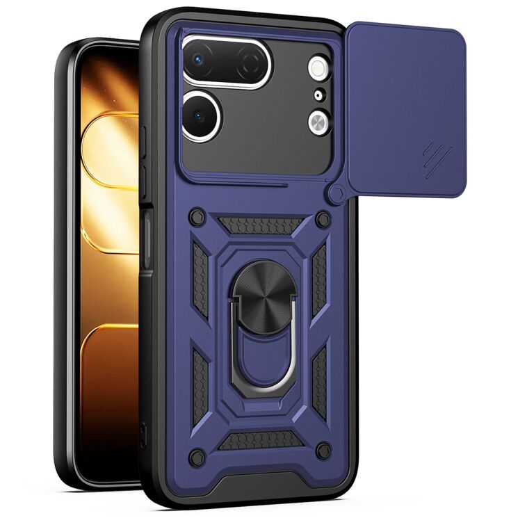 Чохол із захистом камери Deexe Armor Shield для TECNO Spark 50 Pro - Blue: фото 1 з 9