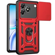 Чохол із захистом камери Deexe Armor Shield для ZTE Blade A36 - Red: фото 1 з 9