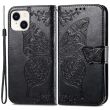 Чехол UniCase Butterfly Pattern для Apple iPhone 15 Plus - Black (329461B)