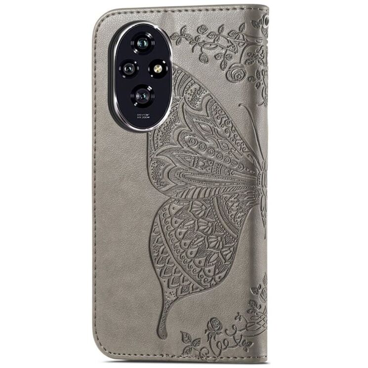 Чехол UniCase Butterfly Pattern для Honor 200 Pro - Grey: фото 5 из 7