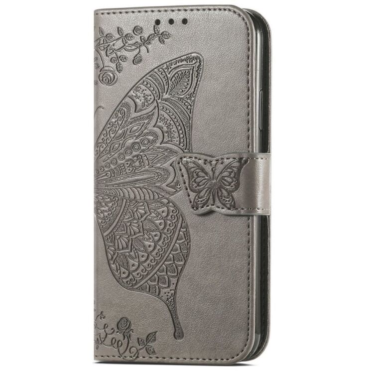 Чехол UniCase Butterfly Pattern для Honor 200 Pro - Grey: фото 6 из 7