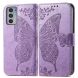 Чохол UniCase Butterfly Pattern для Motorola Edge 20 - Light Purple (289007LV). Фото 2 з 9