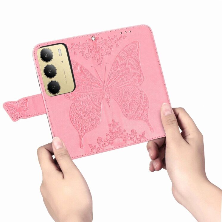 Чехол UniCase Butterfly Pattern для Realme C75 - Pink: фото 8 из 9