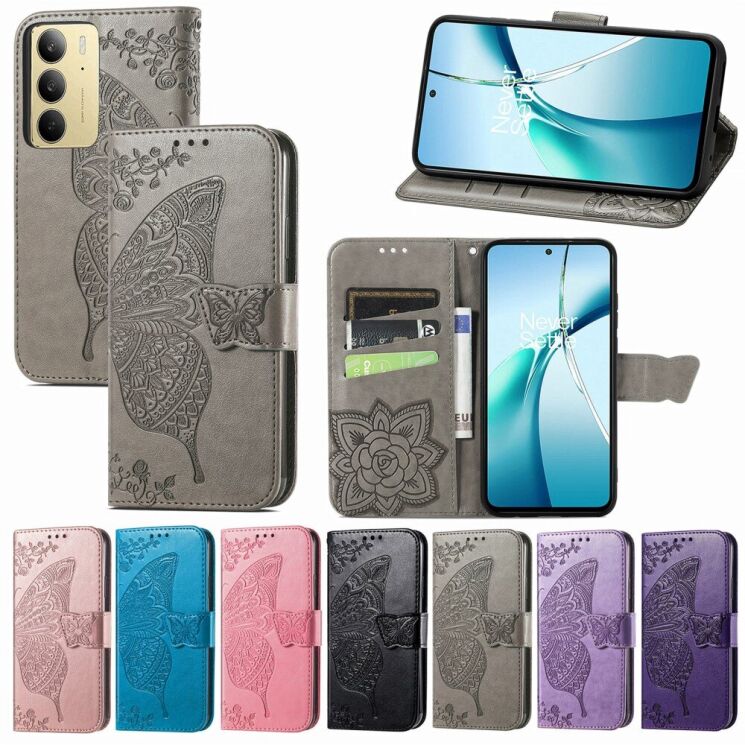 Чехол UniCase Butterfly Pattern для Realme C75 - Pink: фото 5 из 9