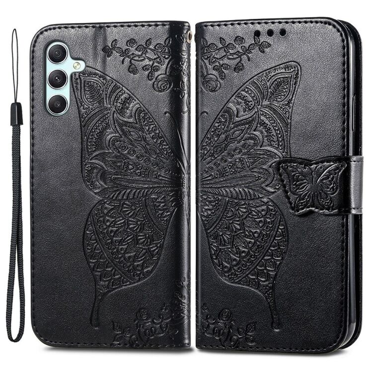 Чехол UniCase Butterfly Pattern для Samsung Galaxy A35 (A356) - Black: фото 1 из 5