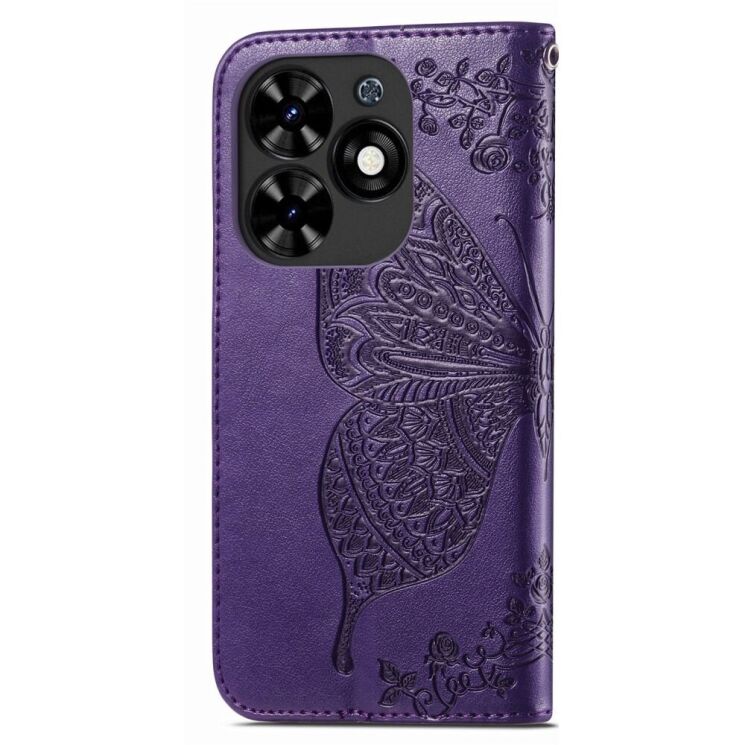 Чехол UniCase Butterfly Pattern для TECNO Spark Go 2024 / Spark 20C - Dark Purple: фото 5 из 8