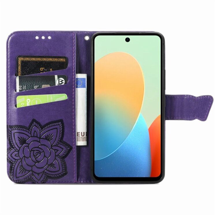 Чехол UniCase Butterfly Pattern для TECNO Spark Go 2024 / Spark 20C - Dark Purple: фото 2 из 8