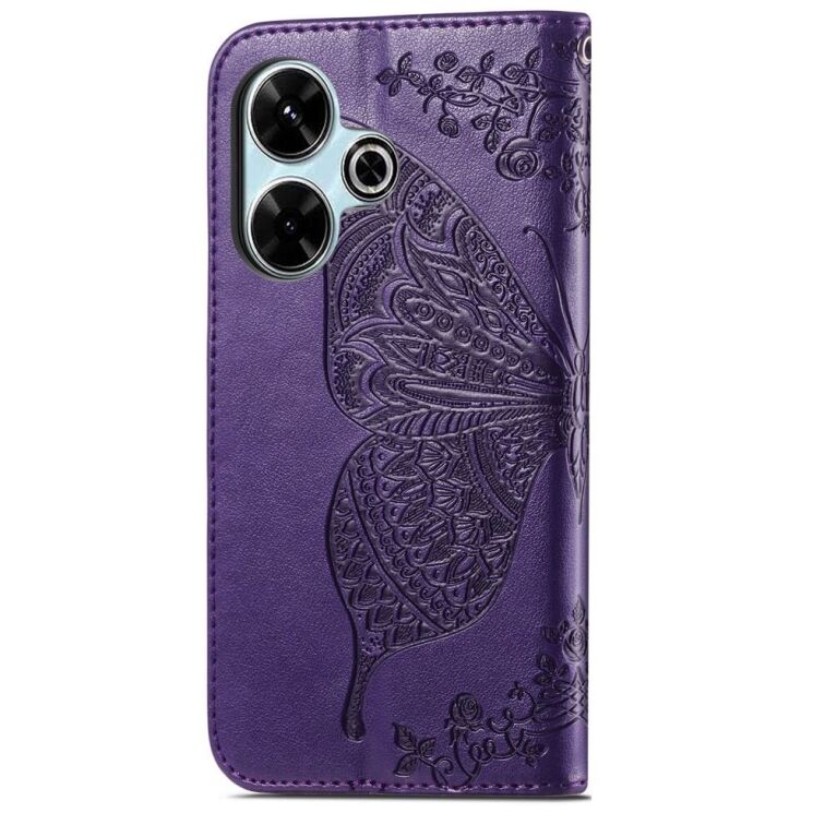 Чехол UniCase Butterfly Pattern для Xiaomi Redmi 13 - Dark Purple: фото 5 из 7