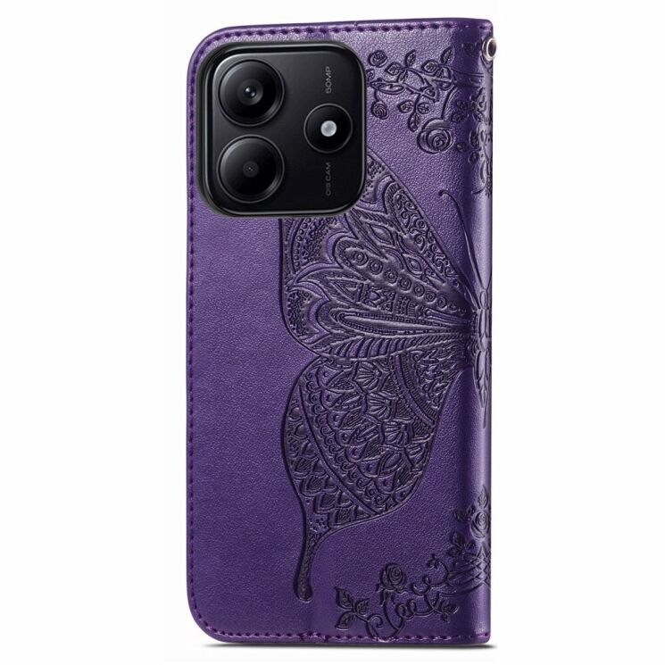 Чехол UniCase Butterfly Pattern для Xiaomi Redmi Note 14 5G - Dark Purple: фото 5 из 9