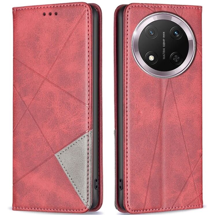 Чехол UniCase Geometric Pattern для Honor Magic 7 Lite - Red: фото 1 из 8
