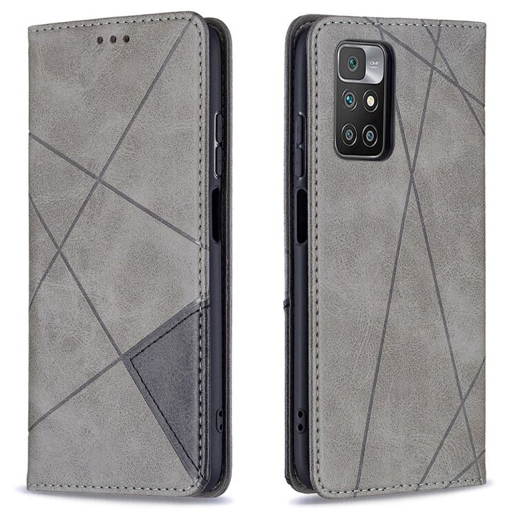 Чехол UniCase Geometric Pattern для Xiaomi Redmi 10 / 10 (2022) / 10 Prime - Grey: фото 2 из 9