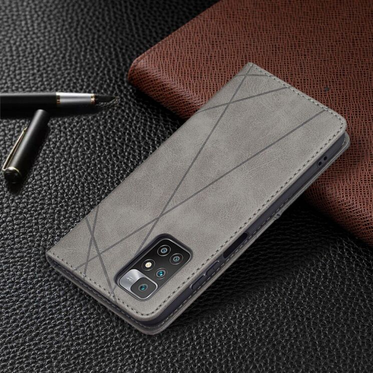 Чехол UniCase Geometric Pattern для Xiaomi Redmi 10 / 10 (2022) / 10 Prime - Grey: фото 6 из 9