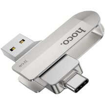 Флеш-накопичувач Hoco UD10 32GB 2 in 1 USB3.0/Type-C - Silver: фото 1 з 8