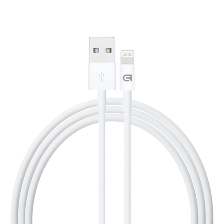 Кабель ArmorStandart AMD818B Lightning to USB (3A, 1m) - White: фото 1 з 5