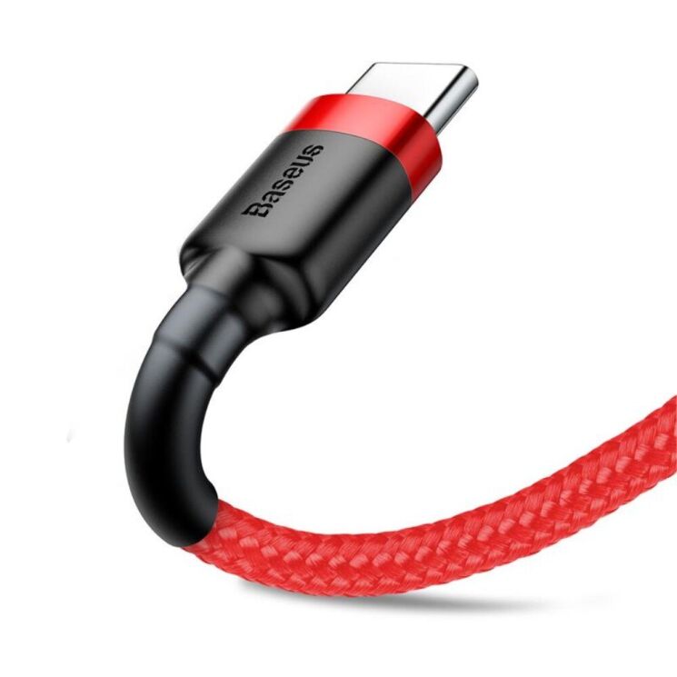 Кабель Baseus Cafule USB to Type-C (3A, 0.5m) CATKLF-A09 - Red: фото 5 з 18