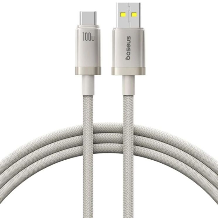 Кабель Baseus Titanium Alloy USB to Type-C (100W, 1m) P10378102 - Galaxy Titanium Gold: фото 1 з 20
