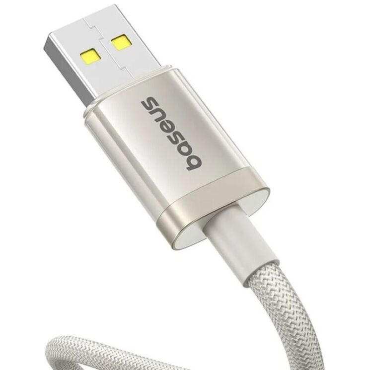 Кабель Baseus Titanium Alloy USB to Type-C (100W, 1m) P10378102 - Galaxy Titanium Gold: фото 3 з 20