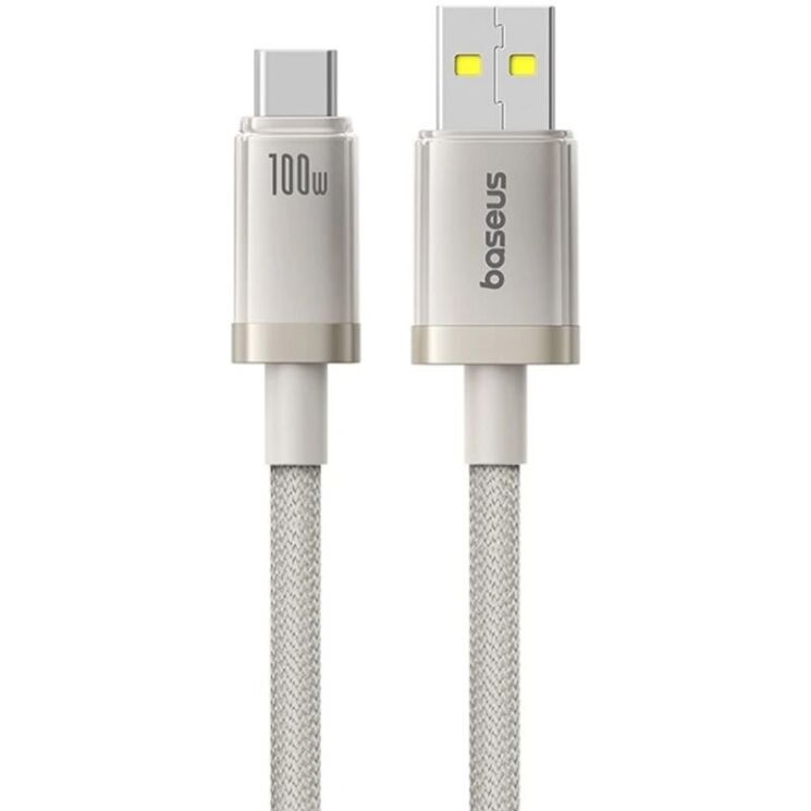 Кабель Baseus Titanium Alloy USB to Type-C (100W, 1m) P10378102 - Galaxy Titanium Gold: фото 2 з 20
