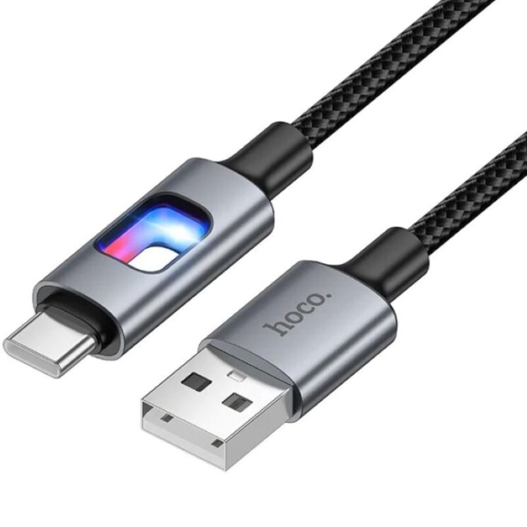 Кабель Hoco U144 USB to Type-C (3A, 1.2m) - Black: фото 2 з 6