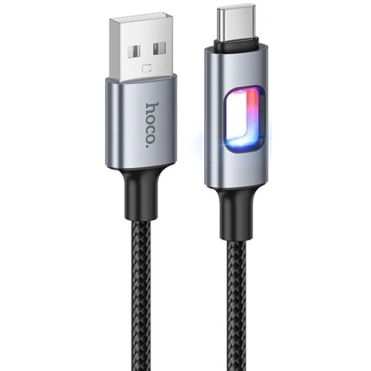 Кабель Hoco U144 USB to Type-C (3A, 1.2m) - Black: фото 1 з 6