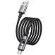 Кабель Hoco U144 USB to Type-C (3A, 1.2m) - Black (896455B). Фото 4 з 6