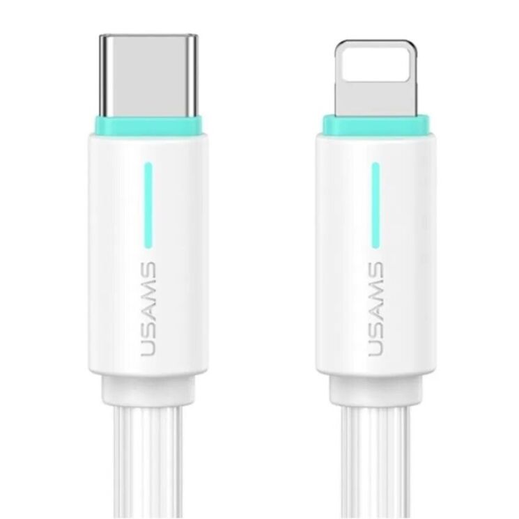 Кабель USAMS SJ735 Type-C to Lightning (30W, 2.4A, 1m) - White: фото 1 из 13