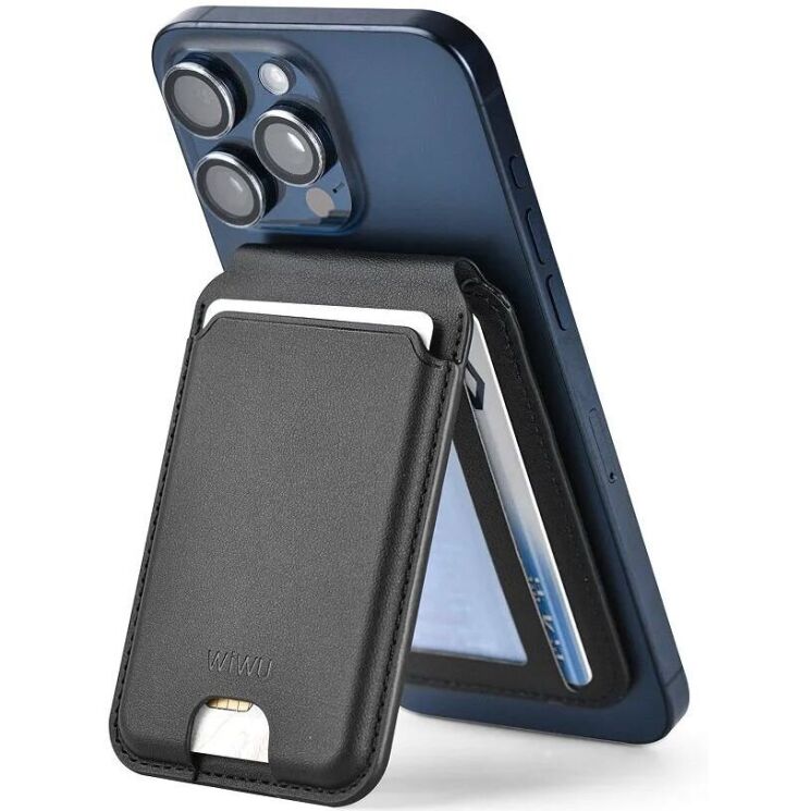Кардхолдер WIWU MW-003 Mag Wallet Pro - Black: фото 3 из 14