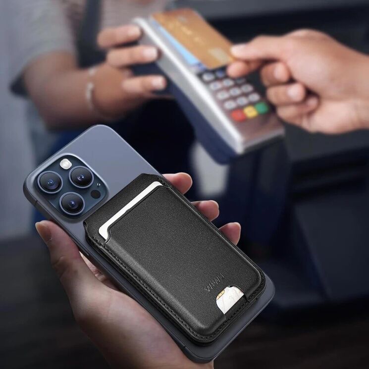 Кардхолдер WIWU MW-003 Mag Wallet Pro - Black: фото 11 из 14