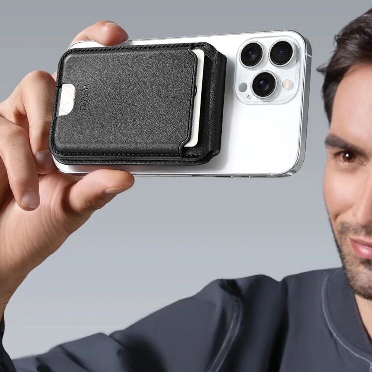 Кардхолдер WIWU MW-003 Mag Wallet Pro - Black: фото 10 из 14