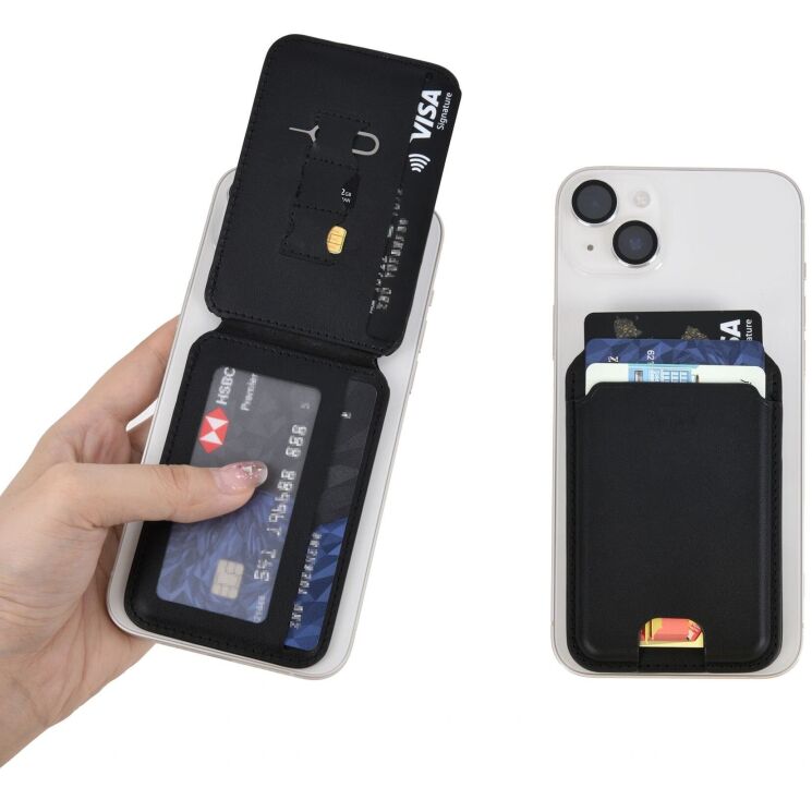 Кардхолдер WIWU MW-003 Mag Wallet Pro - Black: фото 7 из 14